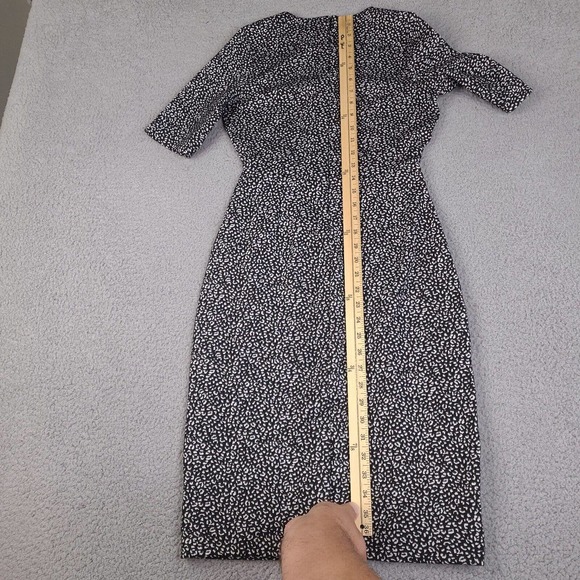 Banana Republic Dress Womens Size 0 Black Gray Keyhole Front Zip Back - Picture 16 of 16